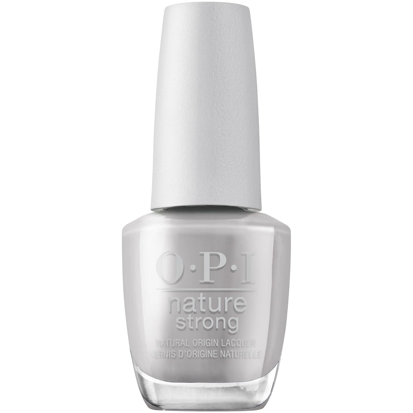 OPI Nature Strong Dawn of a New Gray | Opaque Soft Gray Crème Natural Origin Nail Polish | Plant Based, Vegan, Cruelty Free