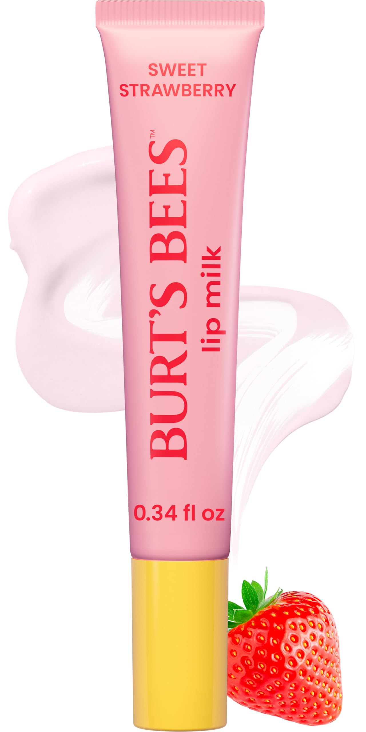 Burt’s Bees Lip Milk, Daily Moisturizer for Lips, Vitamin Enriched Lip Balm with Almond Milk and Jojoba Oil, Hydrating for Softer Lips, 1 Tube, 0.34 Fl Oz