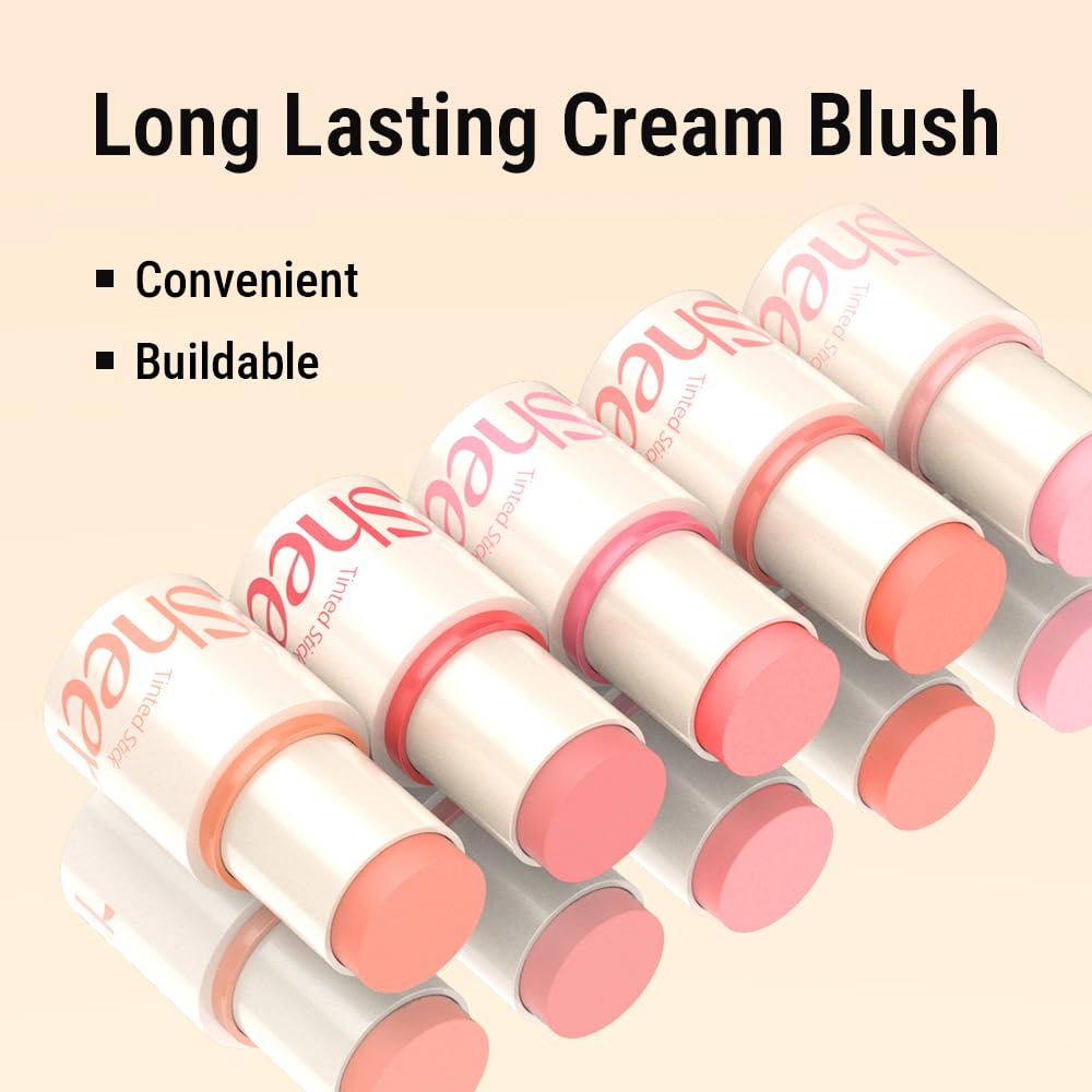 MAKEHEAL SHEER STICK BLUSH, 3 in 1 Multi stick, moisturizing, creamy, lightweight, versatile, easy to use on the go, blends effortlessly, 6g 0.2 Oz (01 BLOSSOM, 0.2 Oz)