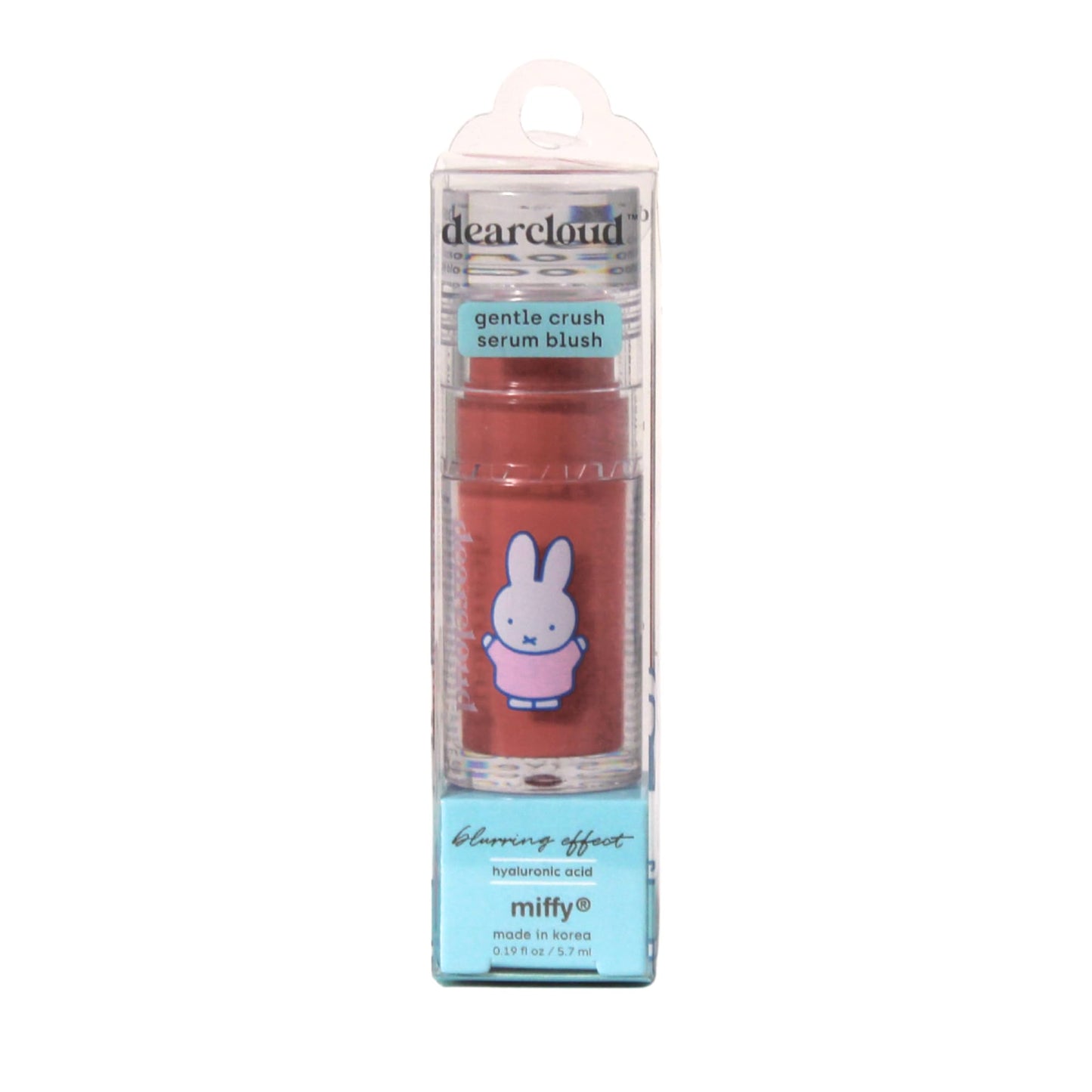 dearcloud Miffy Gentle Crush Serum Blush – Liquid Blush for Cheeks with Hyaluronic Acid – Korean Beauty Makeup - .19 fl oz (Well-Dressed)