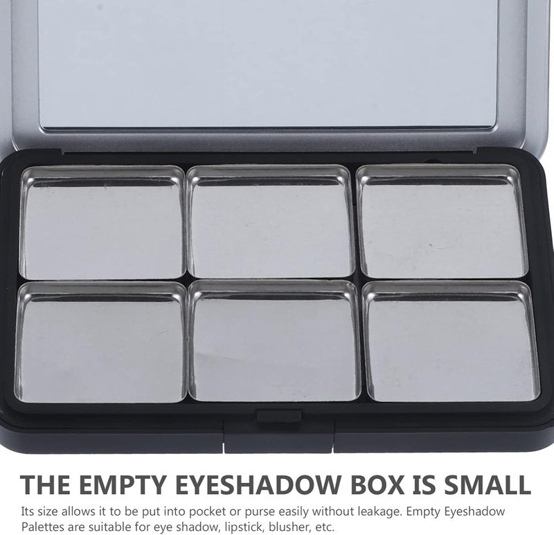 Minkissy Empty Eyeshadow Palette - Magnetic Makeup Organizer with Mirror | Refillable for Eyeshadow & Lipstick, 2PCS