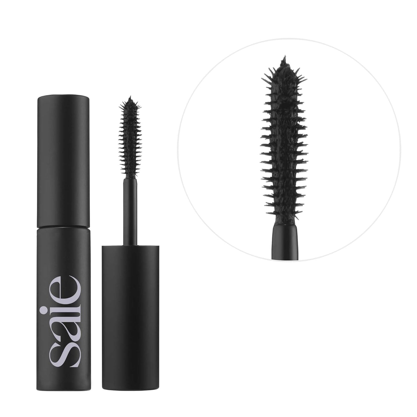Saie Mini Mascara 101 | Lash Lengthening Mascara for Bold, Lifted Lashes - Nutrient-Rich Formula - Black (0.17 oz)