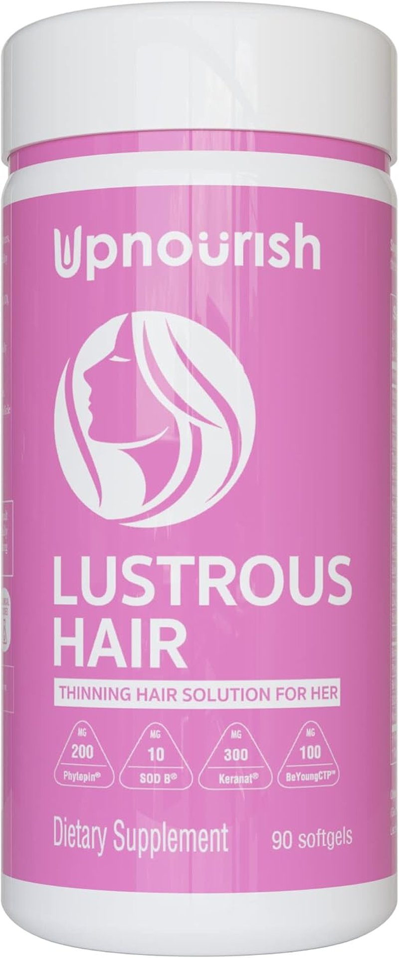 Hair Growth Vitamins for Women - Biotin 5000 mcg, KERANAT & DHT Blocker | 90 ct Hair Supplement for Thinning Hair