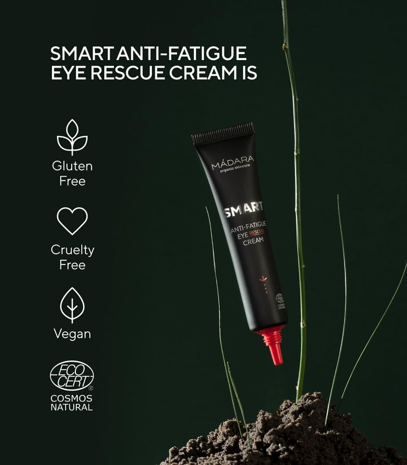 Madara Organic Skincare | Anti-Fatigue Eye Rescue Cream - 15 ml, Natural Antioxidants & Caffeine, Vegan Formula