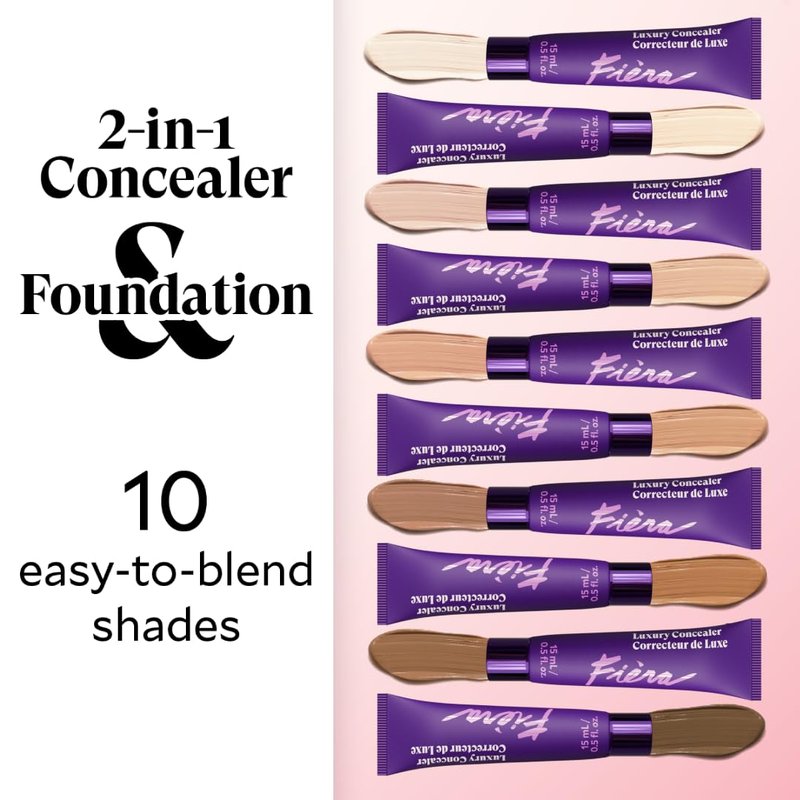 Luxury Concealer & Foundation - Anti-Aging Full Coverage for Dark Circles, Wrinkles & Fine Lines | Neutral Beige, 0.5 FL. OZ.