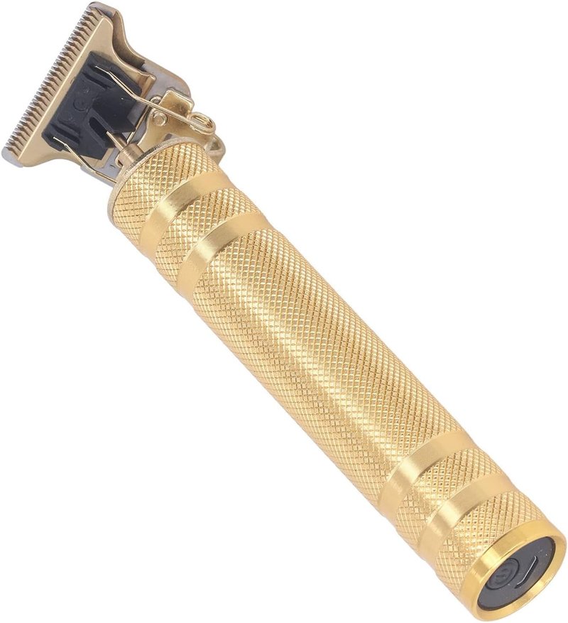 T Blade Hair Trimmer - USB Rechargeable Professional Grooming Clipper | Washable Metallic Gold Design