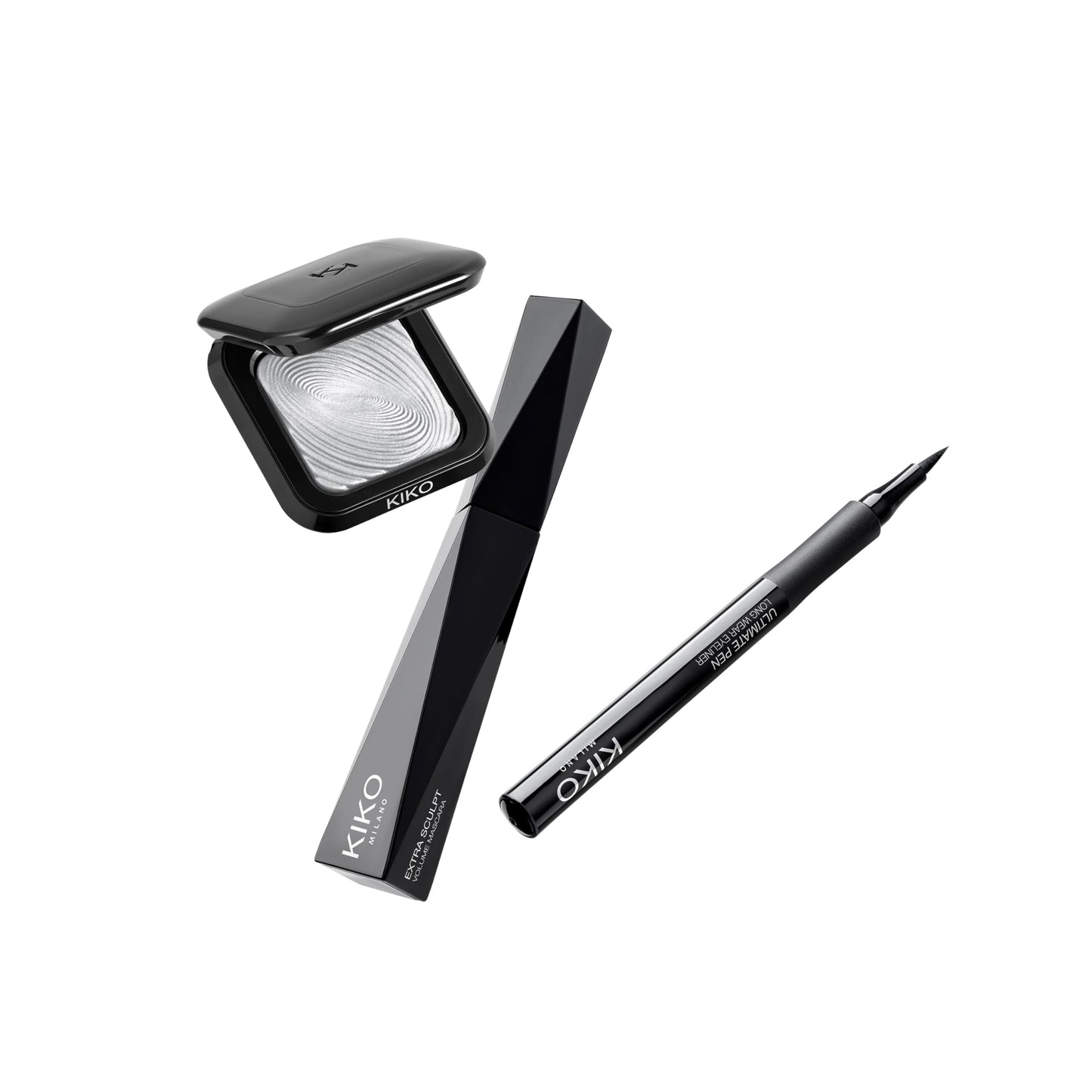KIKO Milano|Snow-Kissed Holiday Jingle Trio Eyes Gift Set|Eyes Gift Set: volumising mascara, eyeliner pen and metallic eyeshadow