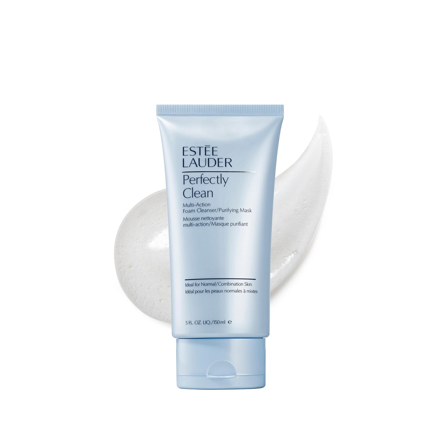 Estée Lauder Perfectly Clean Multi-Action Foaming Face Wash Cleanser/Purifying Face Mask | Daily Facial Cleanser, 5.0 Fl Oz
