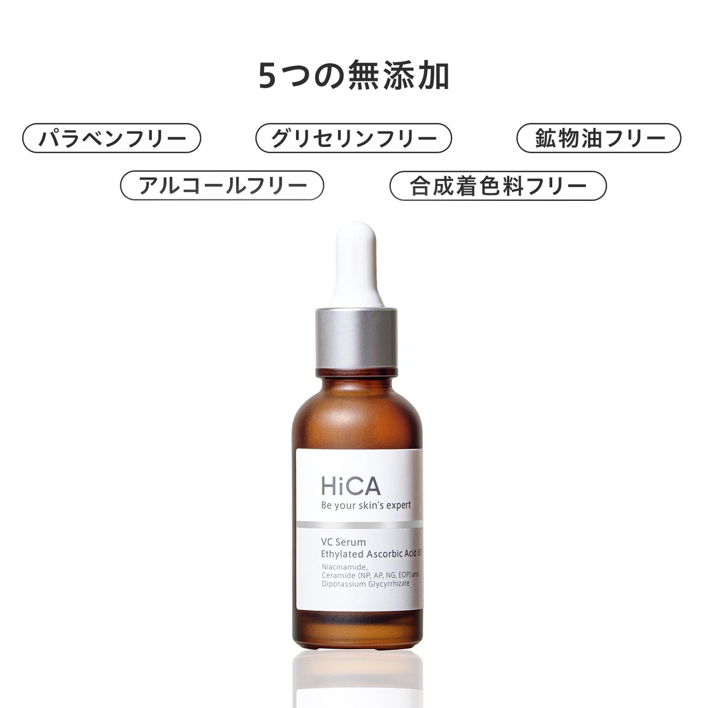 HiCA VC Serum Ethylated Ascorbic Acid 6% Vitamin C Serum 28ml with Niacinamide 2% & Retinol Boost Skin Tightens and Revitalizes
