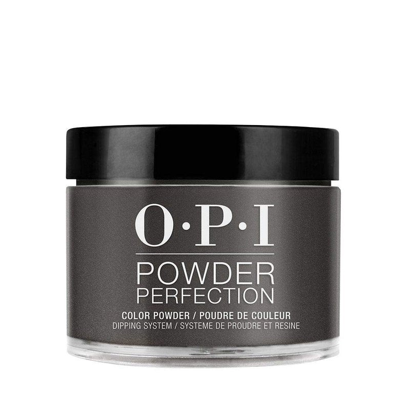 OPI Powder Perfection Black Onyx | Opaque Dark Black Crème Nail Dipping Powder | Acrylic Alternative