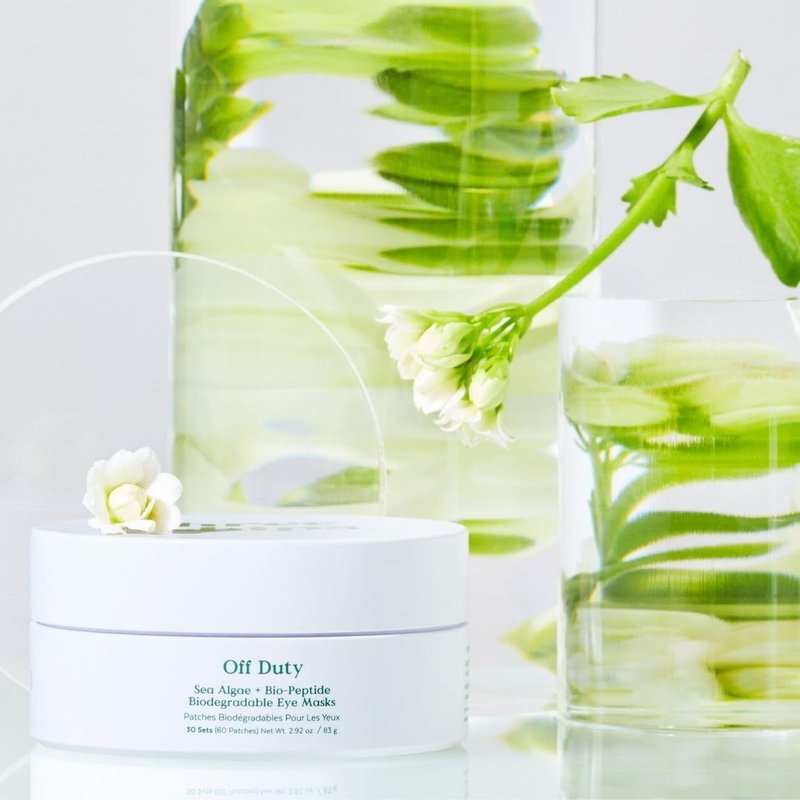Three Ships - OffDuty Sea Algae + Bio-Peptide Smoothing Biodegradable Eye Masks | Firm, Smooth, Refresh Under Eye Skin | Cruelty-Free, Vegan, Paraben-Free, Sensitive Skin Safe (30 Sets | 2.96 oz)