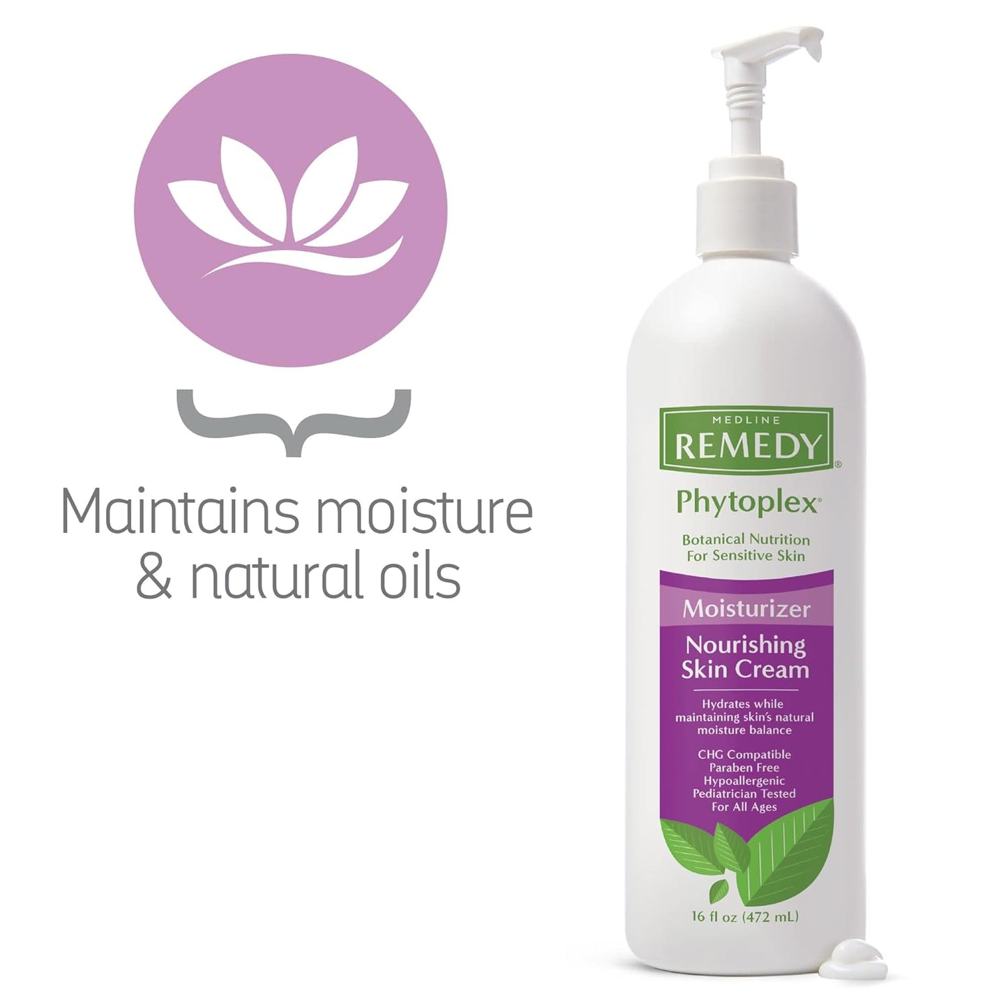 Medline Remedy Nourishing Skin Cream - Paraben-Free Unscented Moisturizer | 16 Fl Oz (Pack of 2)