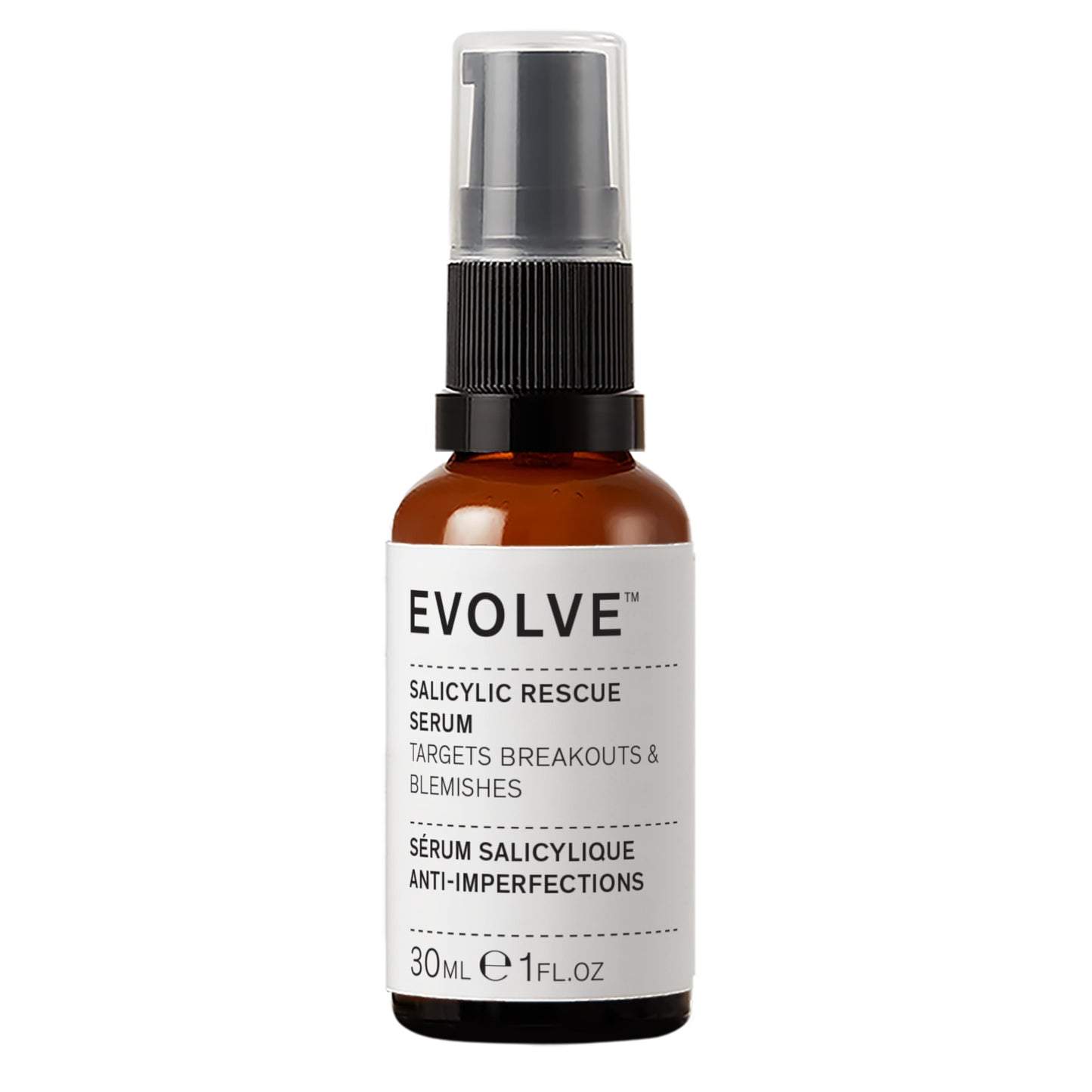 Evolve Organic Beauty - Natural Salicylic Rescue Serum | Small-Batch, Vegan Clean Beauty (1 fl oz | 30 mL) Packaging May Vary