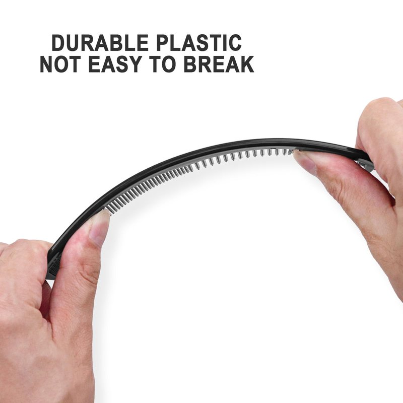 Gisdo Combs in Bulk Individually Wrapped, 300 Pack Black Plastic Double Tooth Hair Pocket Comb for Homeless, Charity, Care Pack