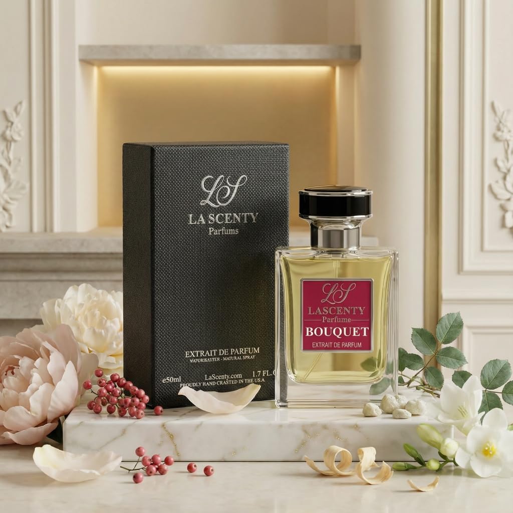 LaScenty BOUQUET Comparable to SUPREME BOUQUET perfume for Women (1.7oz / 50ml) | Extrait de Parfum | Long-Lasting Floral Amber Musk Scent | Signature Luxury Fragrance