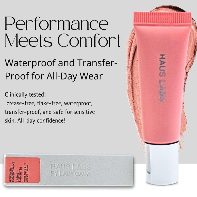 Haus Labs Hy-Power Eye, Cheek & Lip Pigment Paint - Matte Blush for Versatile Makeup Looks