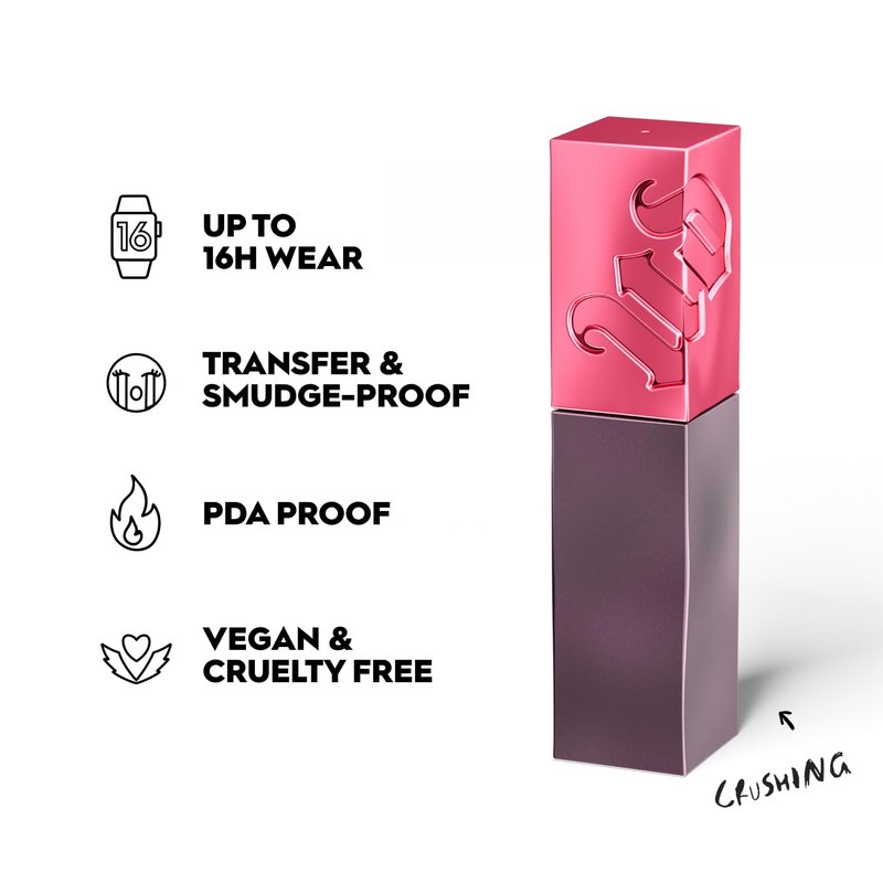 Urban Decay Vice Lip Bond Glossy Longwear Liquid Lipstick (Shock Value - Hot Pink), Transfer-proof, Smudge-proof, Up to 16HR Wear, Vegan, Cruelty-free - 0.14 fl oz