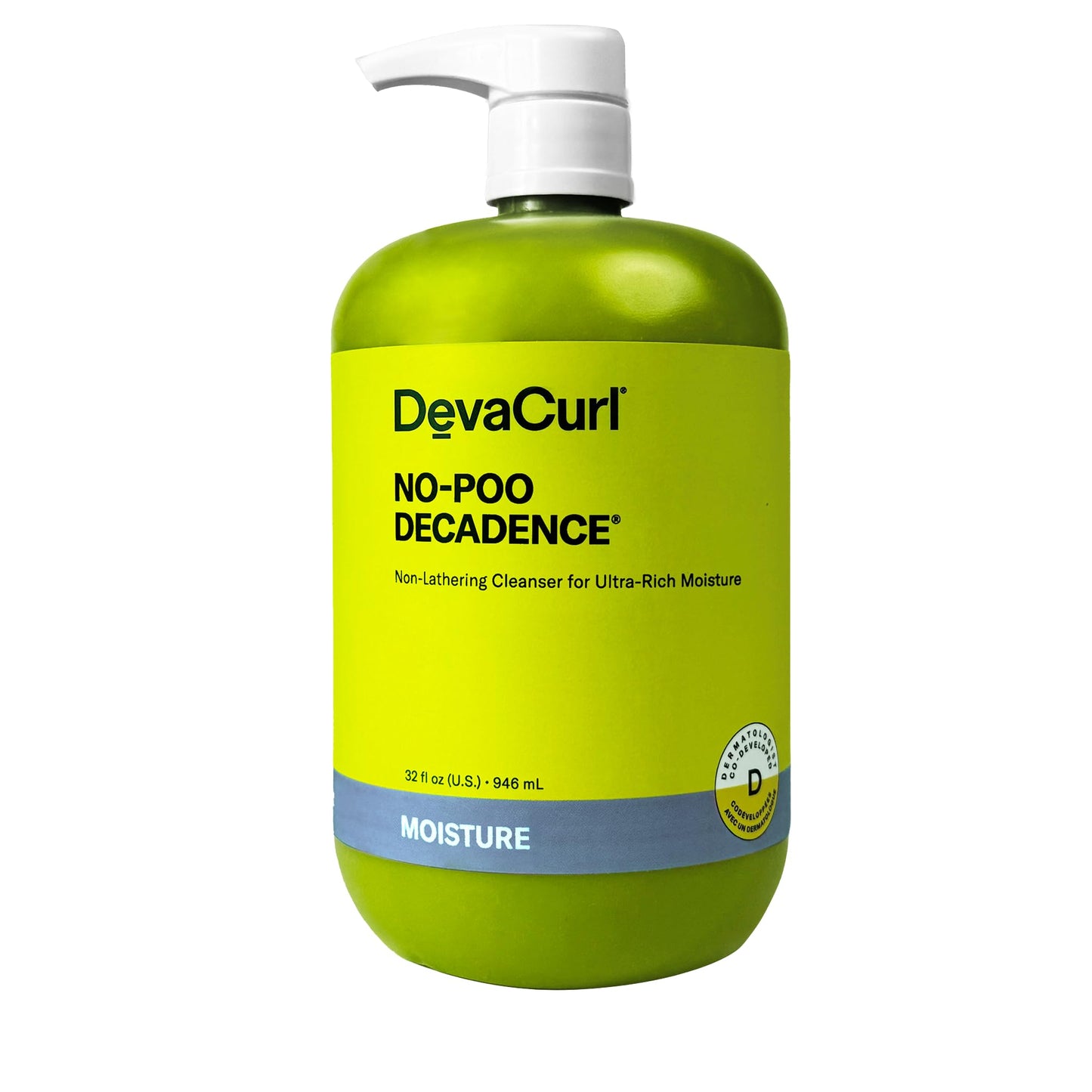 DevaCurl No-Poo Decadence Non-Lathering Cleanser for Ultra-Rich Moisture, Green Oasis, 32 fl. oz