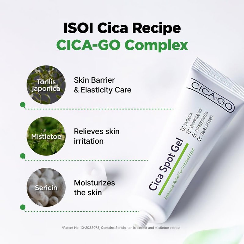 CICAGO Cica Spot Gel - Soothing Treatment for Sensitive Skin | Fast-Acting Blemish Relief (0.88 oz, 25g)