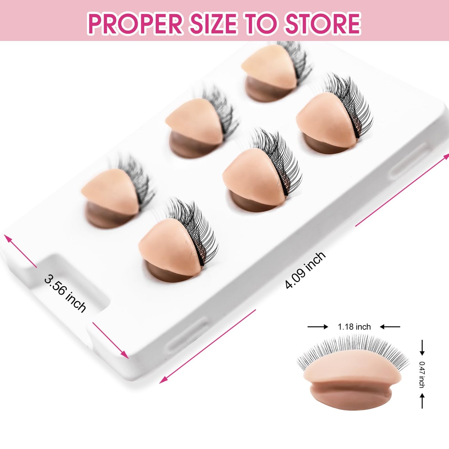 Miuffue 3 Pairs 2 Layers Eyelash Practice Eyelids for Mannequin Head, Silicone Rubber Removable Realistic Eyelash Extension Eyelids for Lash Training