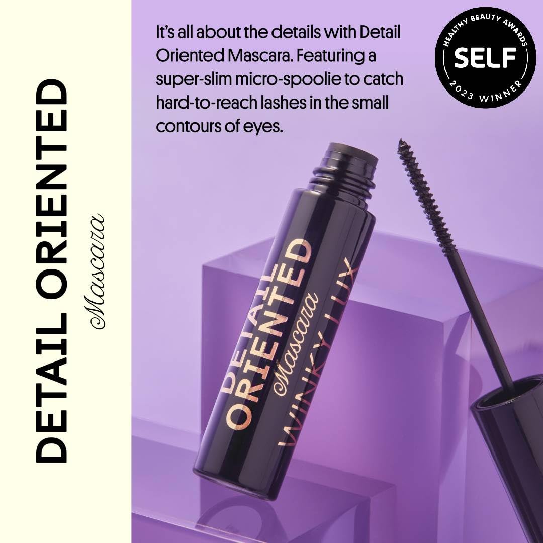 WINKY LUX Detail Oriented Mascara - Type A Black, Precision Spoolie