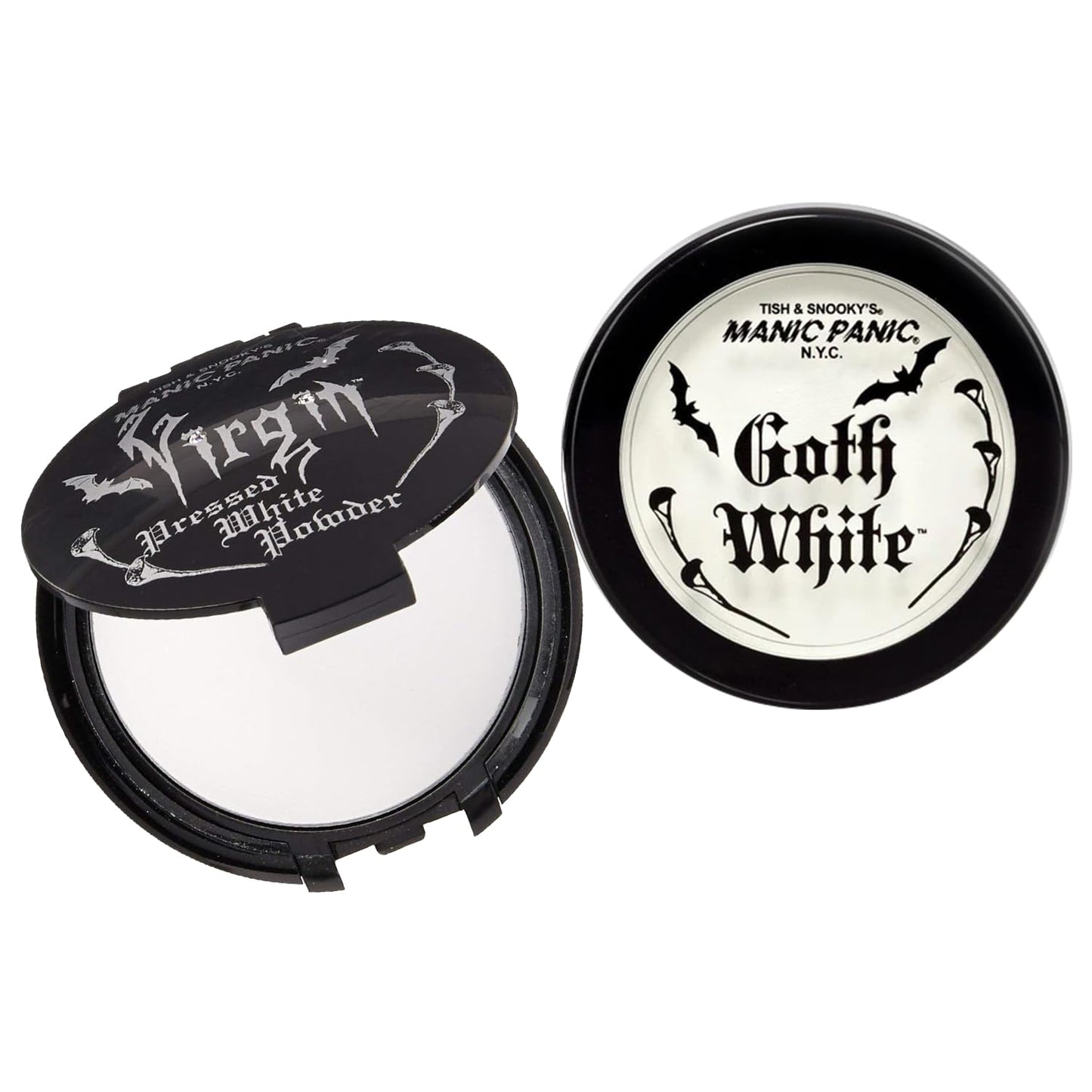 Goth White Cream to Powder Foundation - Full Coverage Makeup for Halloween, Cosplay & Costumes | Vegan Formula