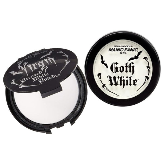 Goth White Cream to Powder Foundation - Full Coverage Makeup for Halloween, Cosplay & Costumes | Vegan Formula