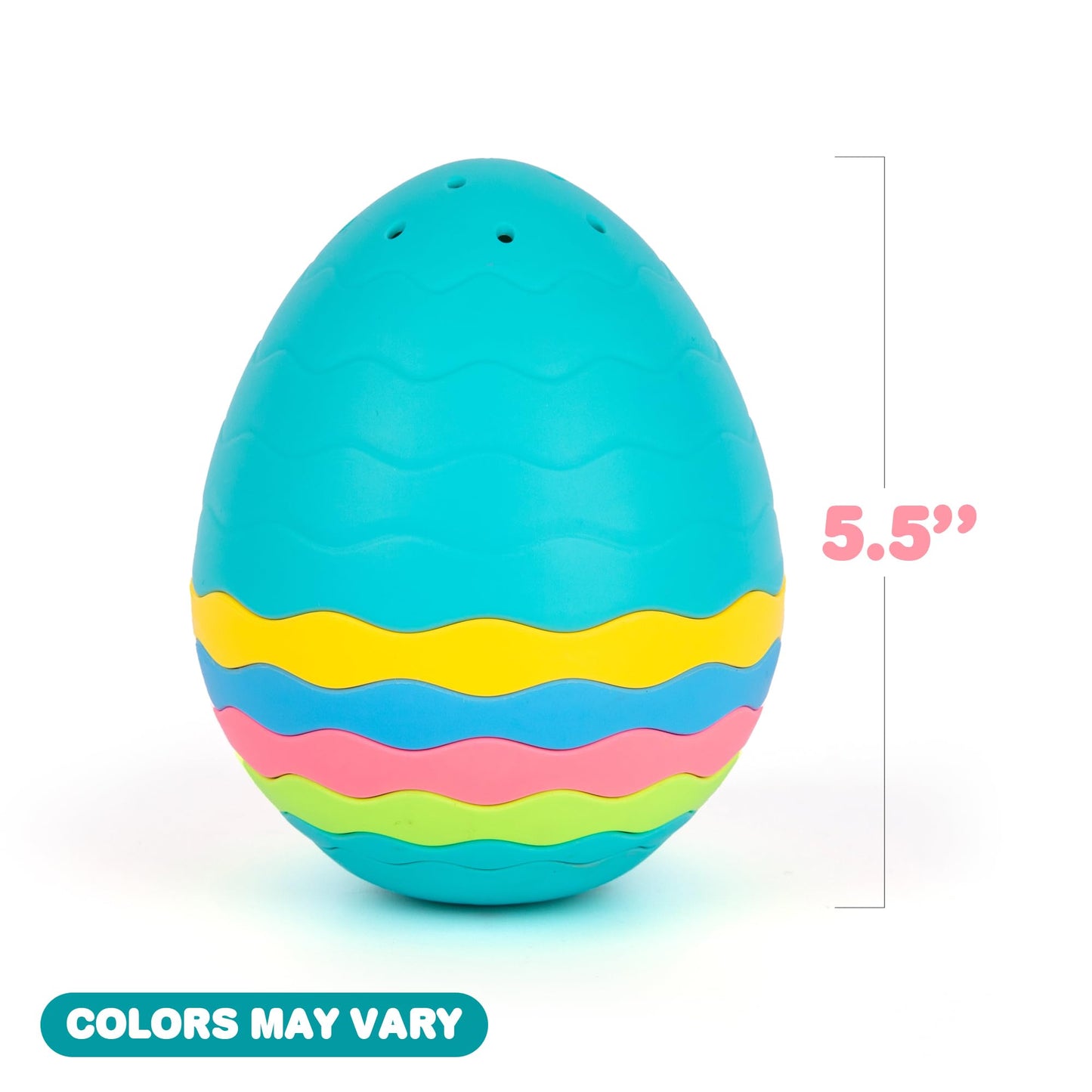 ArtCreativity Egg Stacking Bath & Pool Toys for Toddlers – 7-Piece Nesting Water Toy Set with Drainage Holes – Baby Bathtub & Pool Toy – Colorful Mold-Free Toys for Babies, Toddlers & Kids - Ages 1+