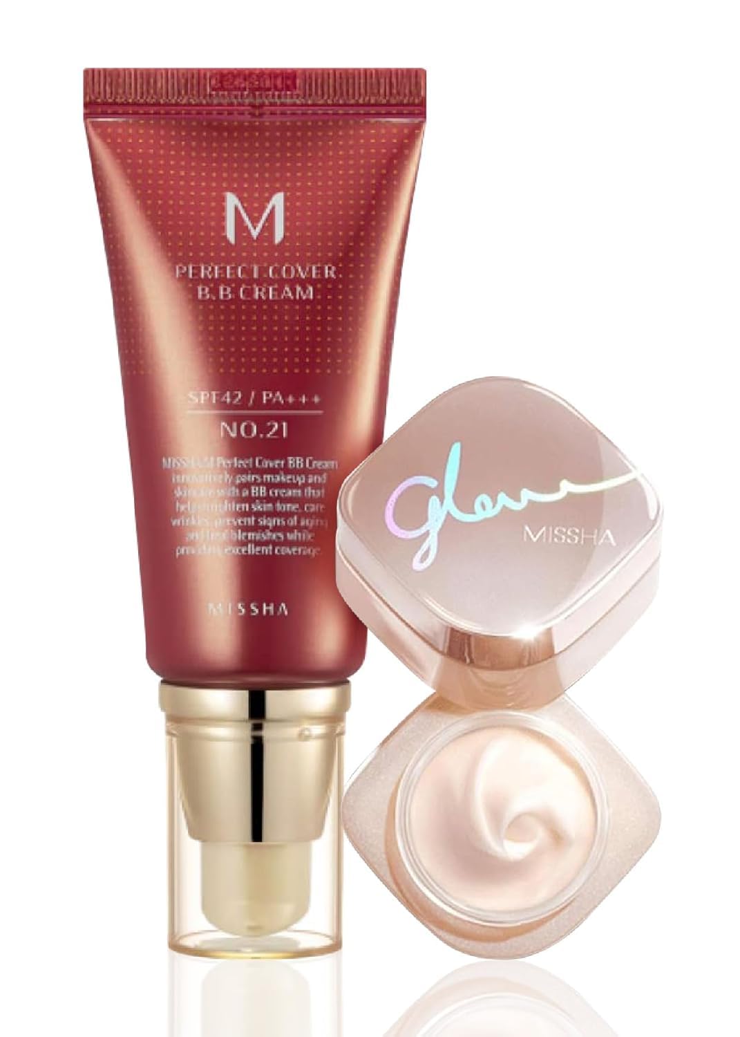 MISSHA M Perfect Cover BB Cream No.21 & Glow Skin Balm Bundle