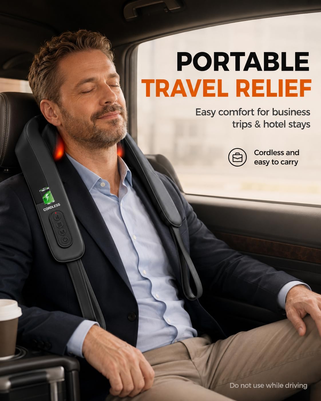 CooCoCo Larger Size Neck Massager with Heat, FSA Approved Shoulder Massager, Shiatsu Back Massager for Pain Relief Deep Tissue, 2 Heating Zones, HSA Approved Gifts for Mom Dad Women Men