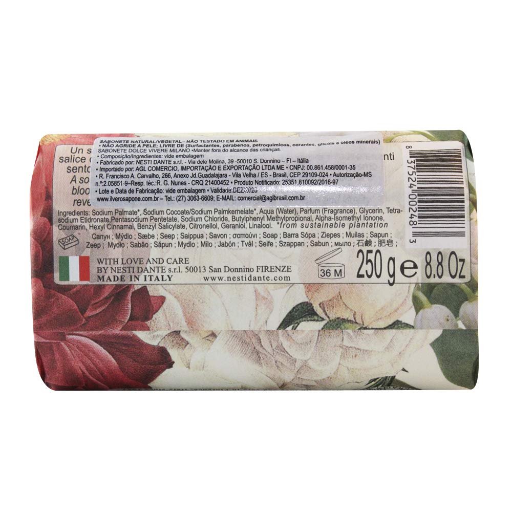 Nesti Dante Natural Soap Bar - Lily Of The Valley, Willow Tree & Oak Musk | 250g (Pack of 2)