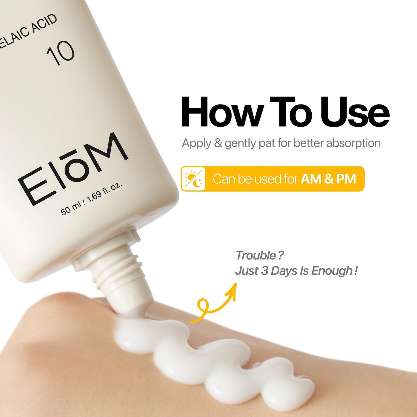 EIOM Azelaic Acid 10% Calming Cream for Blemish-Prone & Sensitive Skin – Redness Relief, Skin Balancing Korean Moisturizer with Fermented Probiotic Complex, Fragrance-Free (50ml / 1.69 fl. oz.)