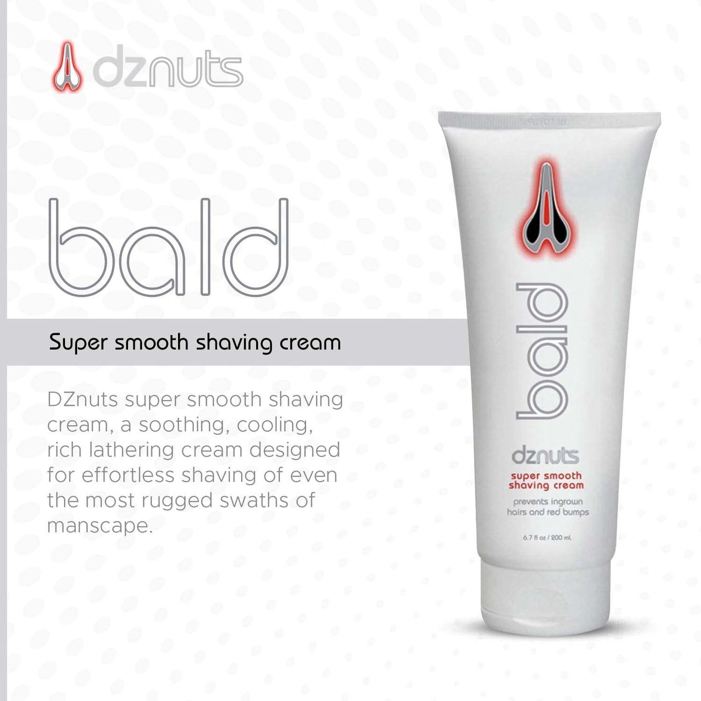 Bald Super Smooth Shaving Cream - Prevent Razor Burns & Ingrown Hairs | 6.7 fl. oz, 2 Pack