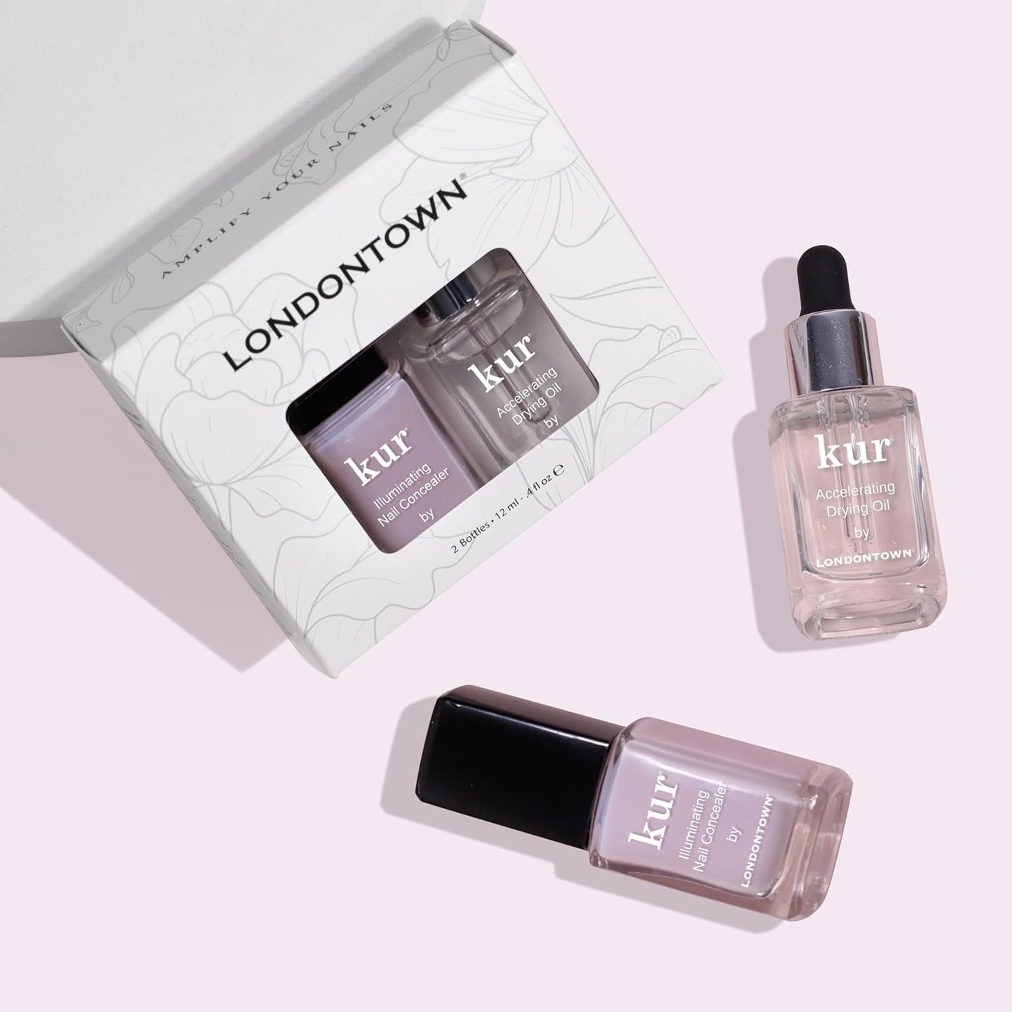 Perfect In A Pinch Nail Concealer & Drying Oil Set - Pink | 0.40 fl oz
