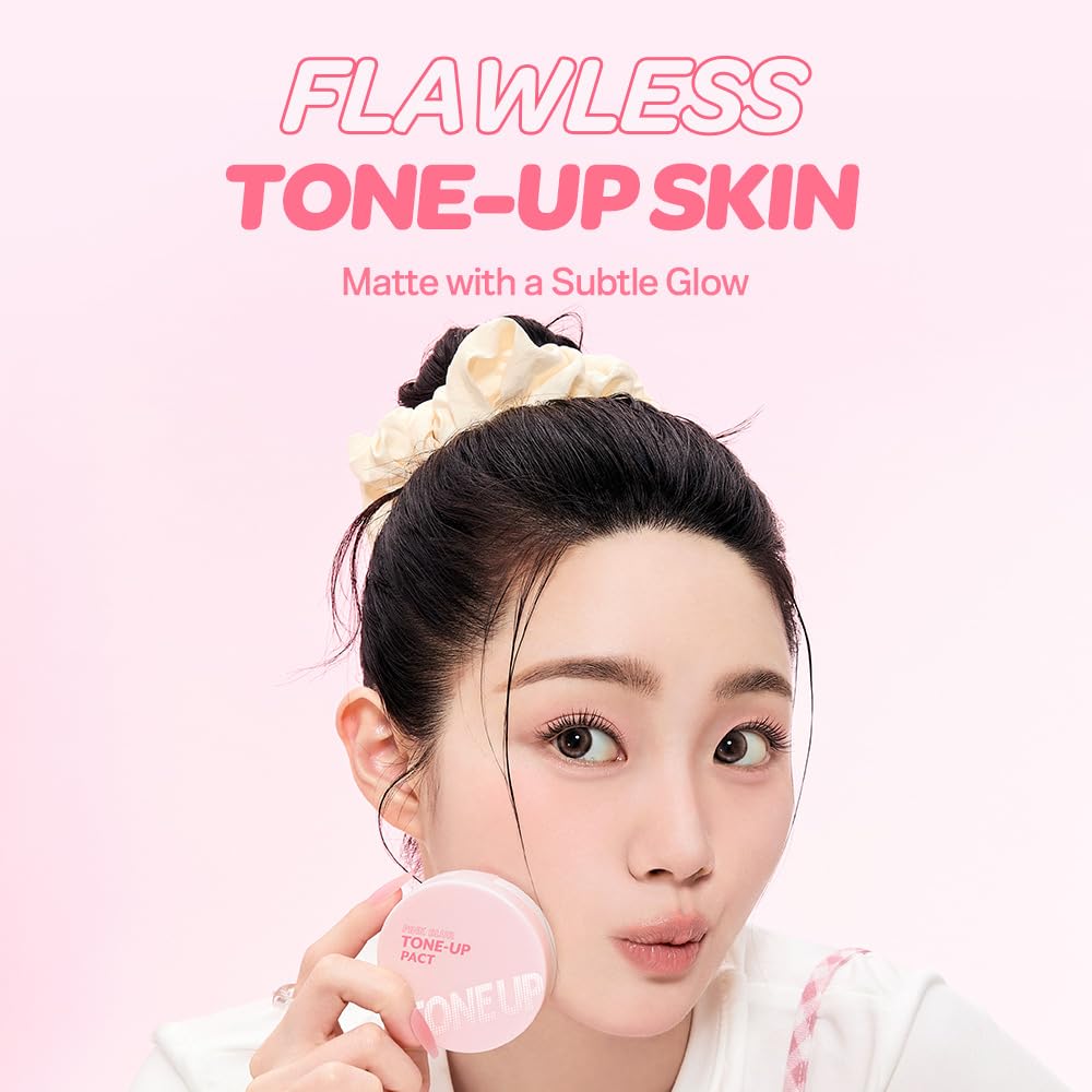 I'M MEME Compact - Oil Cut Pact | Skin Mattifying, Sebum Absorbing, Korean Pressed Setting Powder, for Blurring Effect, Makeup Foundation, Translucent Compact, Oily Skin, Natural Coverage, 0.34 Oz