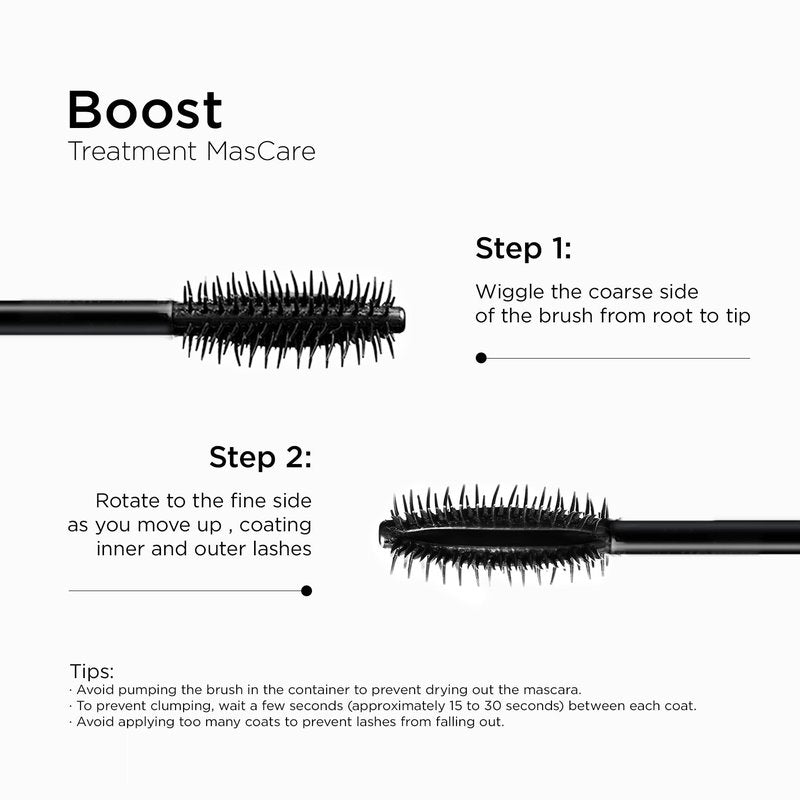 Lord & Berry Boost Treatment MasCare -Lengthening, Lifting & Strengthening Mascara for Healthier, Fuller Lashes, 0.3 fl oz