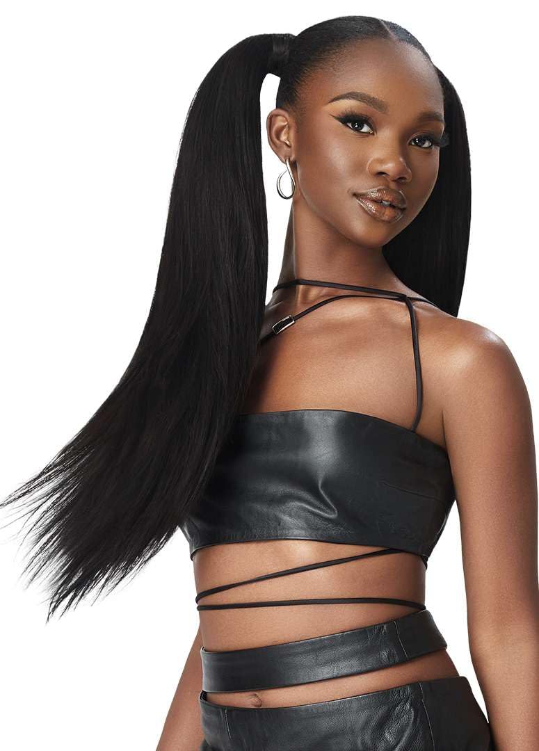 Outre 100% Human Hair Purple Pack Yaki 16" (1 Pack, OFF BLACK 1B)