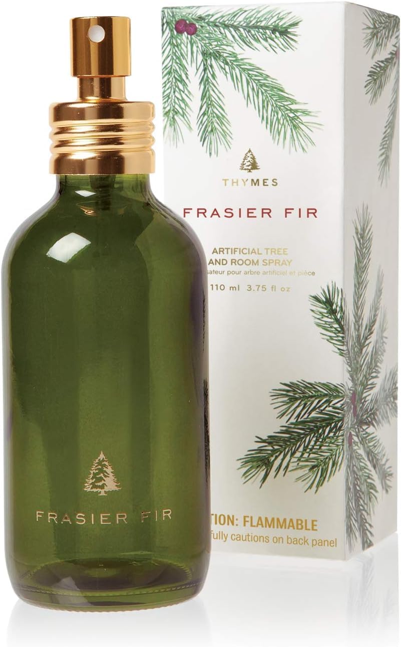 Thymes Frasier Fir Room Spray - Christmas Tree Scented Air Freshener | 3.75 Oz with Siberian Fir Needles