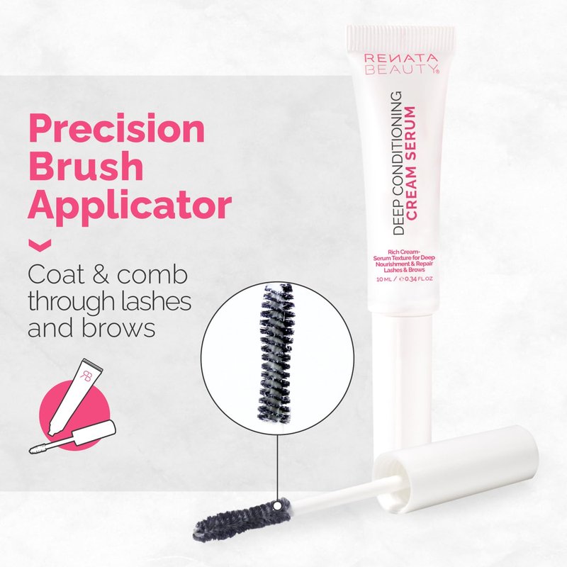RB RENATA BEAUTY Lash & Brow Deep Conditioning Cream Serum – Rich Conditioning Cream for Lashes & Brows – Nourish, Repair & Protect for Eyebrows and Eyelashes – Post-Treatment Aftercare & Daily Use