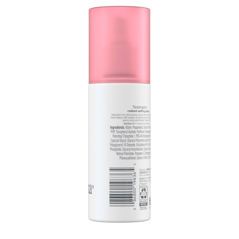 Neutrogena Healthy Skin Radiant Setting Spray, Long-Lasting Face Mist with Antioxidants & Pep-tides, Lightweight Hydrating Formula Locks Makeup for Glowing, Refreshed Skin, 3.4 fl. Oz