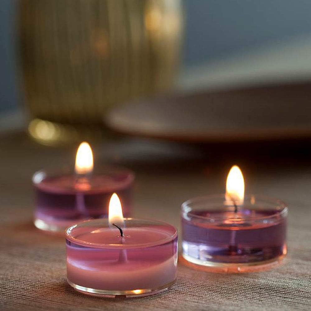 Morning Breeze Scented Tealights - Spaas 24 Clear Cup Candles, 4.5 Hour Burn Time