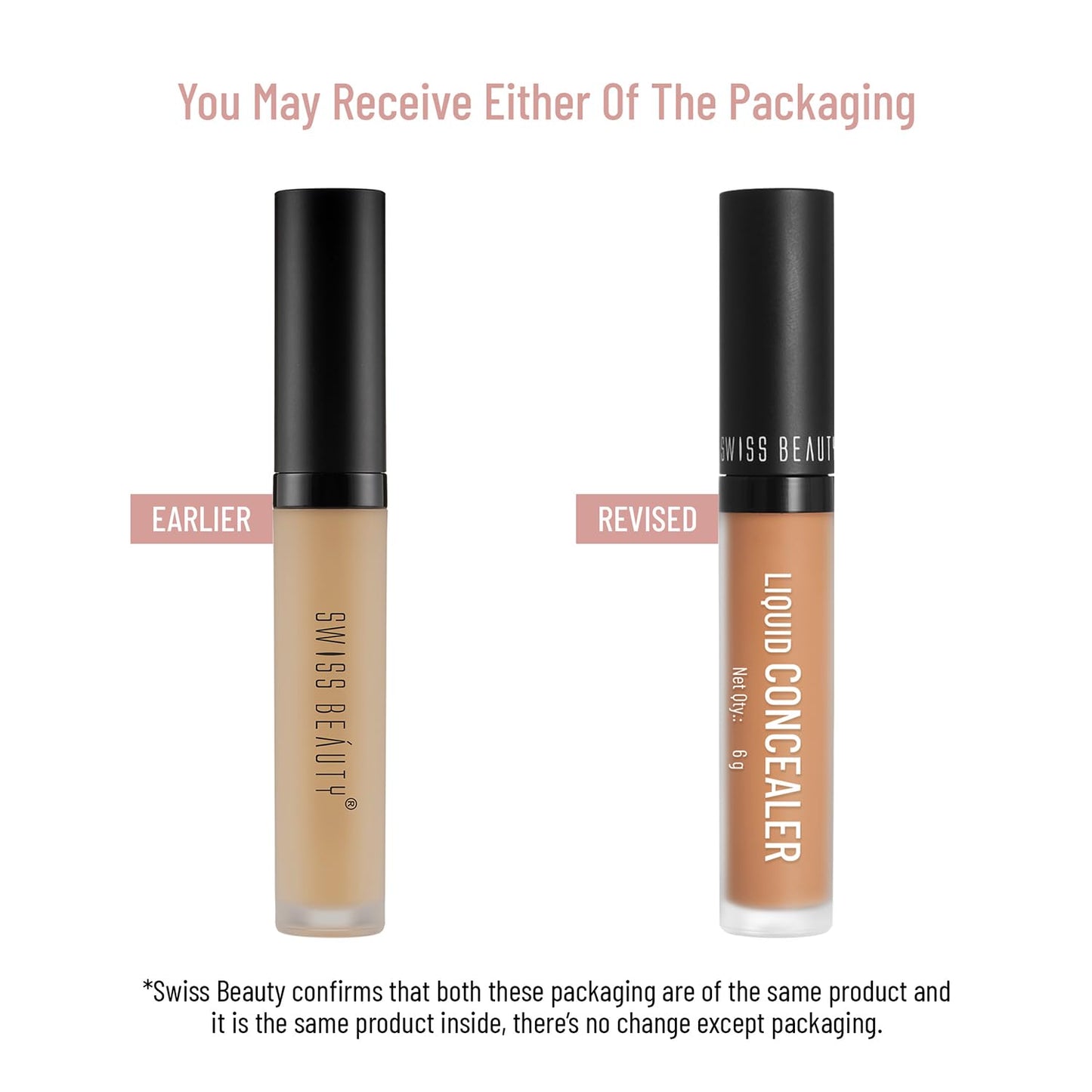 Swiss Beauty Liquid Light Weight Concealer With Full Coverage |Easily Blendable Concealer For Face Makeup With Matte Finish | Shade- Creamy Beige, 6g