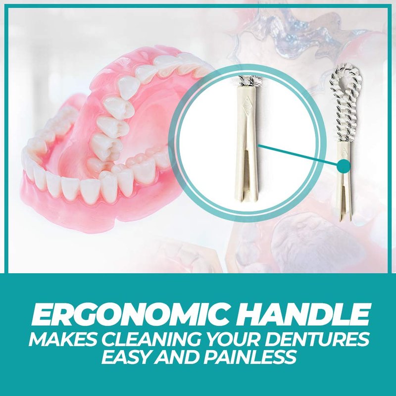 Fuller Brush Dental Plate Brush - Soft Hygienic Denture Cleaner - Small & Flexible Cleaning Tool for Dentures & Plates - Oral Hygiene for Men & Women (Pack of 3)