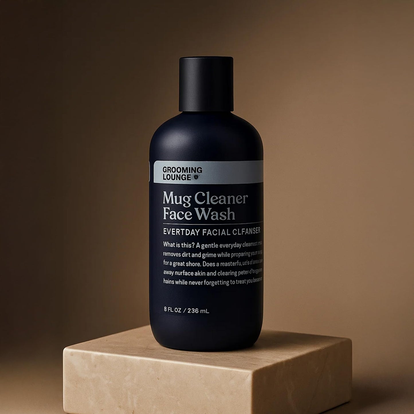 Grooming Lounge Mug Cleanser, Everyday Facial Cleanser For Men, Natural Face Wash, Sensitive Skin. Face Cleanser for a Hydrating, Deep Clean, 8 oz.