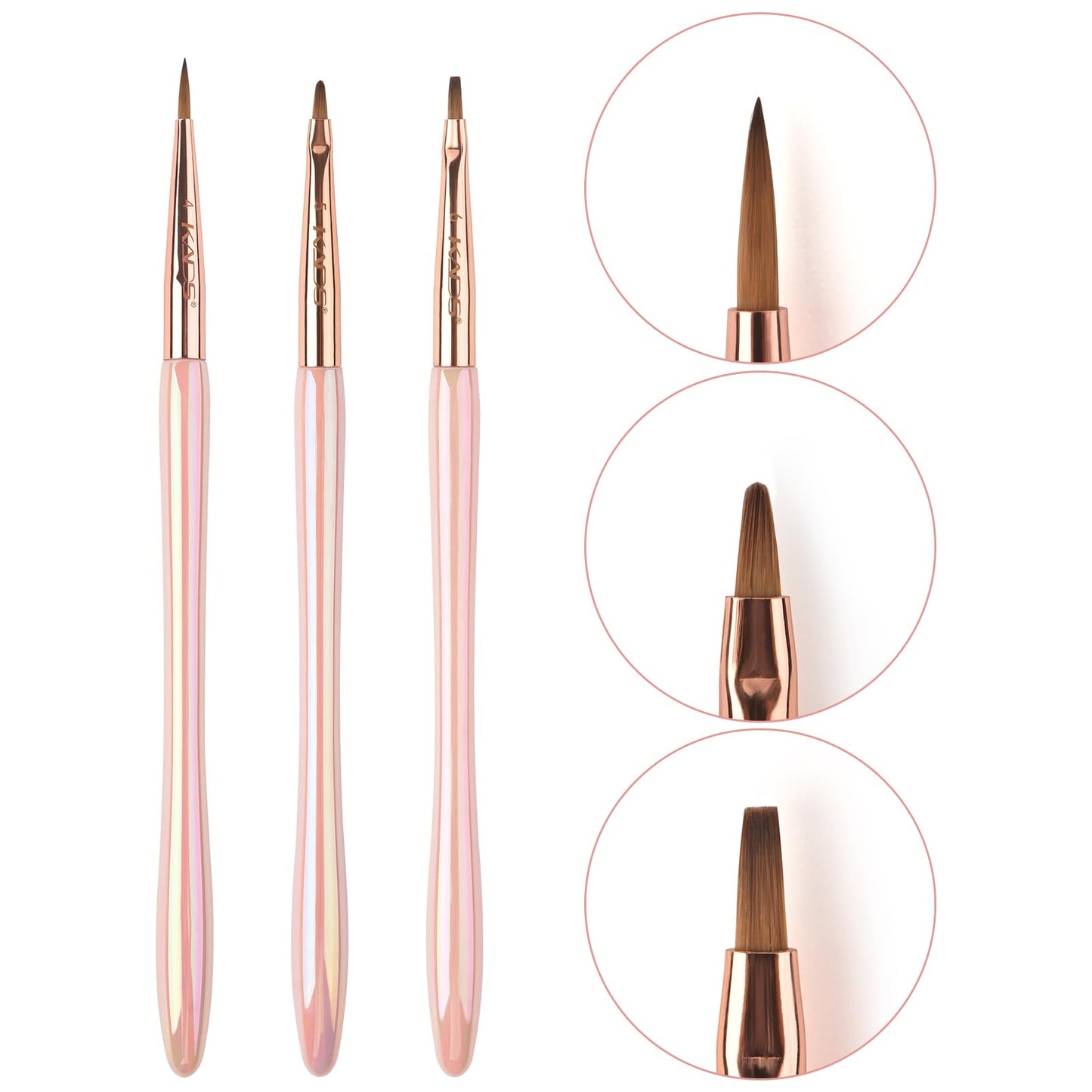 KADS 15Pcs Acrylic Nail Art Application Brushes Nail Art Tips Liner Brush Builder Brush Nail Painting Brush set (15Pcs Butterfly Garden Package)