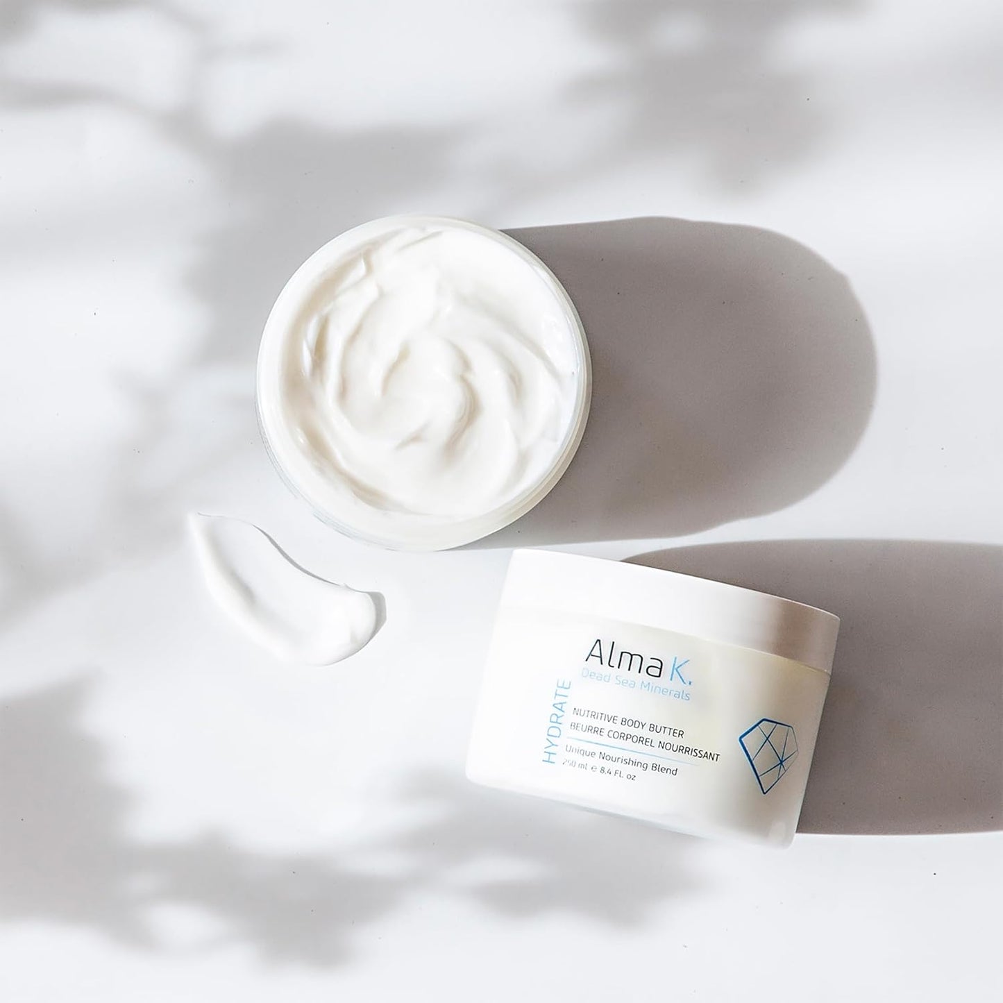 Alma K Nutritive Body Butter - Deep Hydration Cream with Shea Butter & Dead Sea Minerals | 8.45 oz for All Skin Types