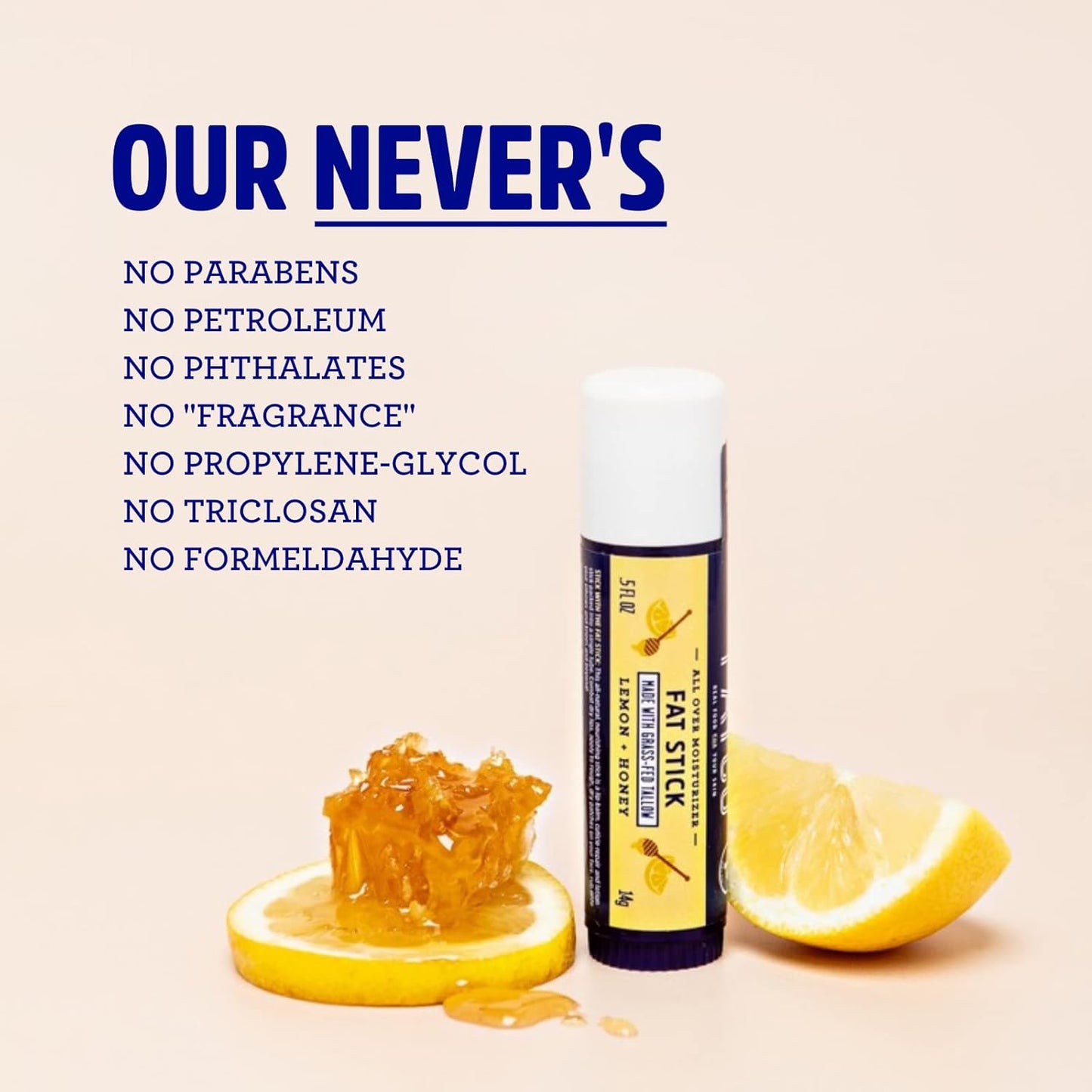 Fatco Moisturizing Stick - All-Purpose Hydration for Face, Lips & Body | Lemon & Honey (2-Pack)