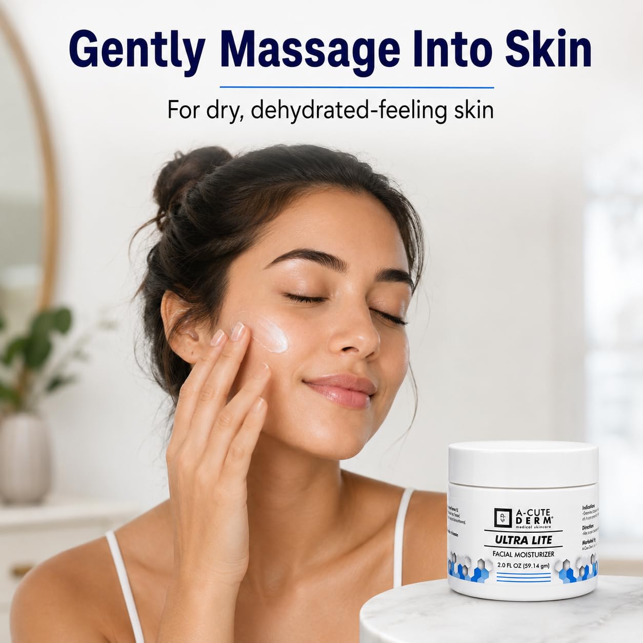 A-Cute Derm Ultra Lite Facial Moisturizer for Dry Skin | Helps in Soften and Rehydrate Skin | Day and Night Cream (2.0 oz)