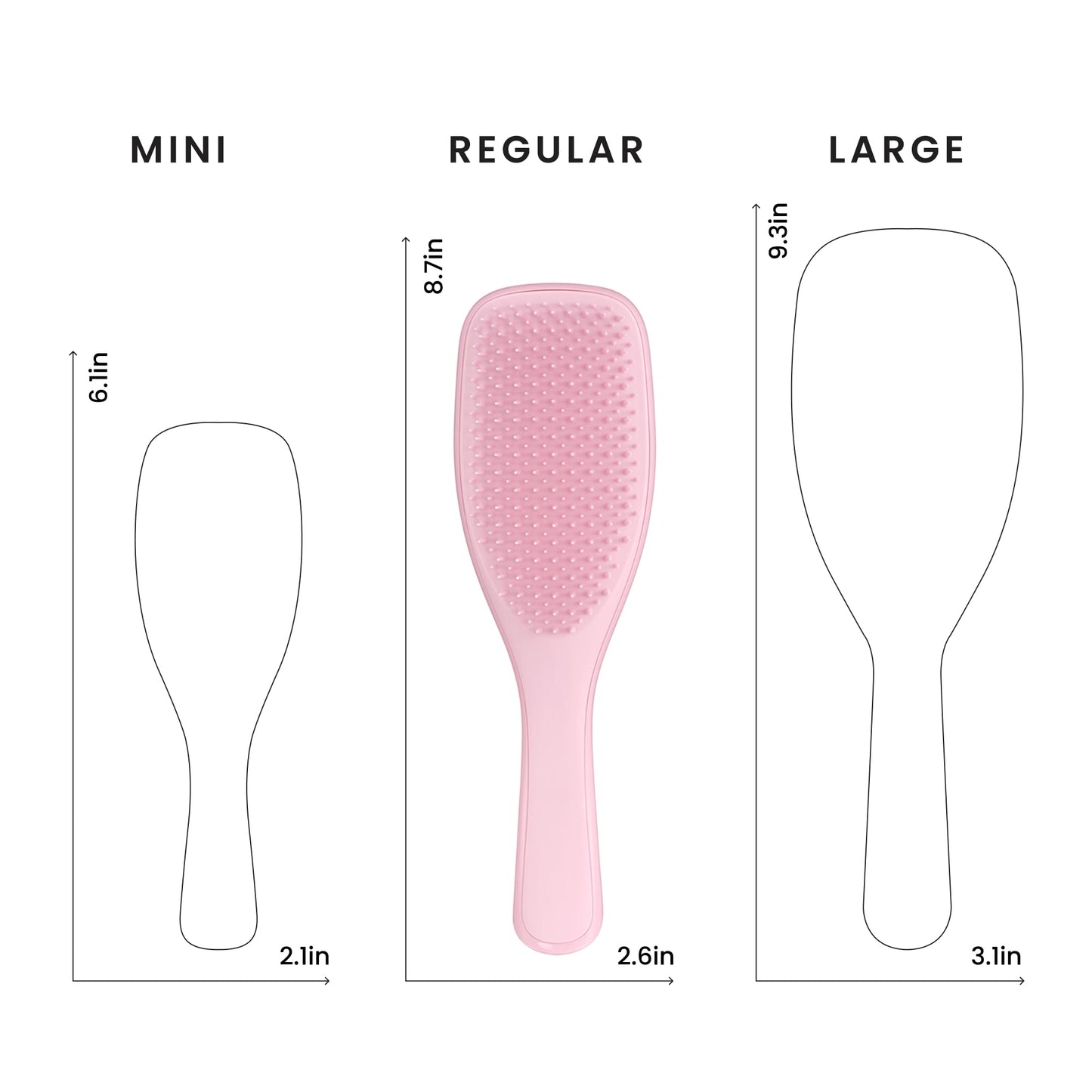 Tangle Teezer Ultimate Detangler Brush for Wet & Dry Hair, Eliminates Knots & Reduces Breakage for Straight to Wavy Hair Types, Millennial Pink