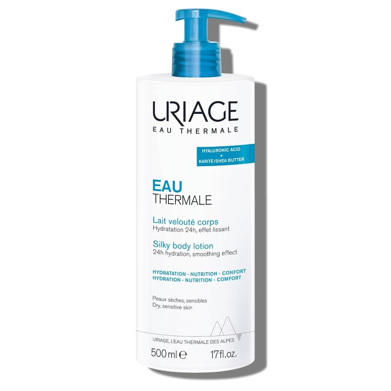 Uriage Moisturizing Body Lotion - Hydrating Shea Butter & Hyaluronic Acid | 24-Hour Silky Formula, Floral Scent